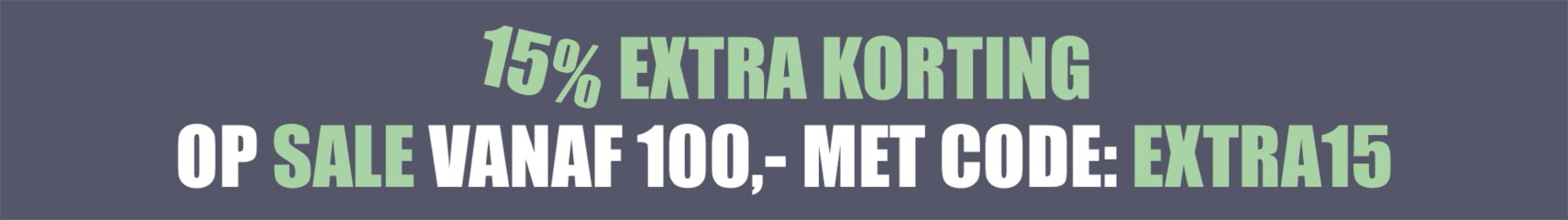 15% extra korting op kinderkleding