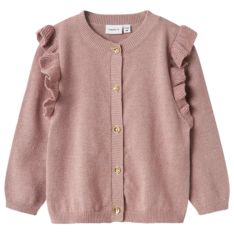 Gebreid glitter vestje Fabinne (deauville mauve)