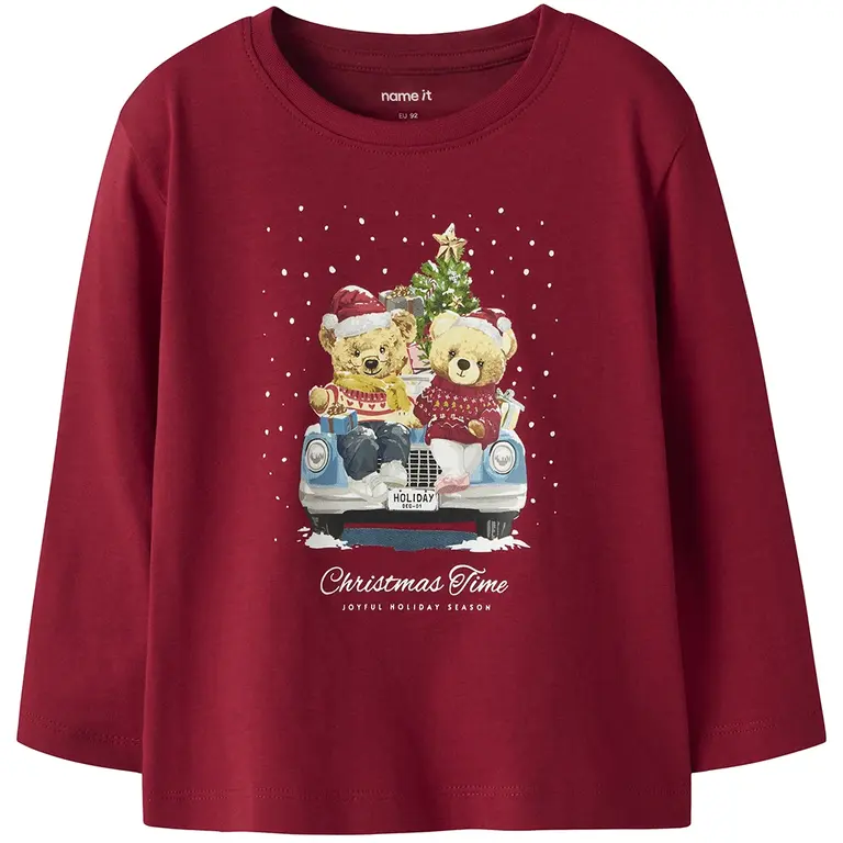 KERST longsleeve Vosmas (jester red xmas)