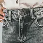 Your Wishes Spijkerbroek glitter wide fit (acid grey)