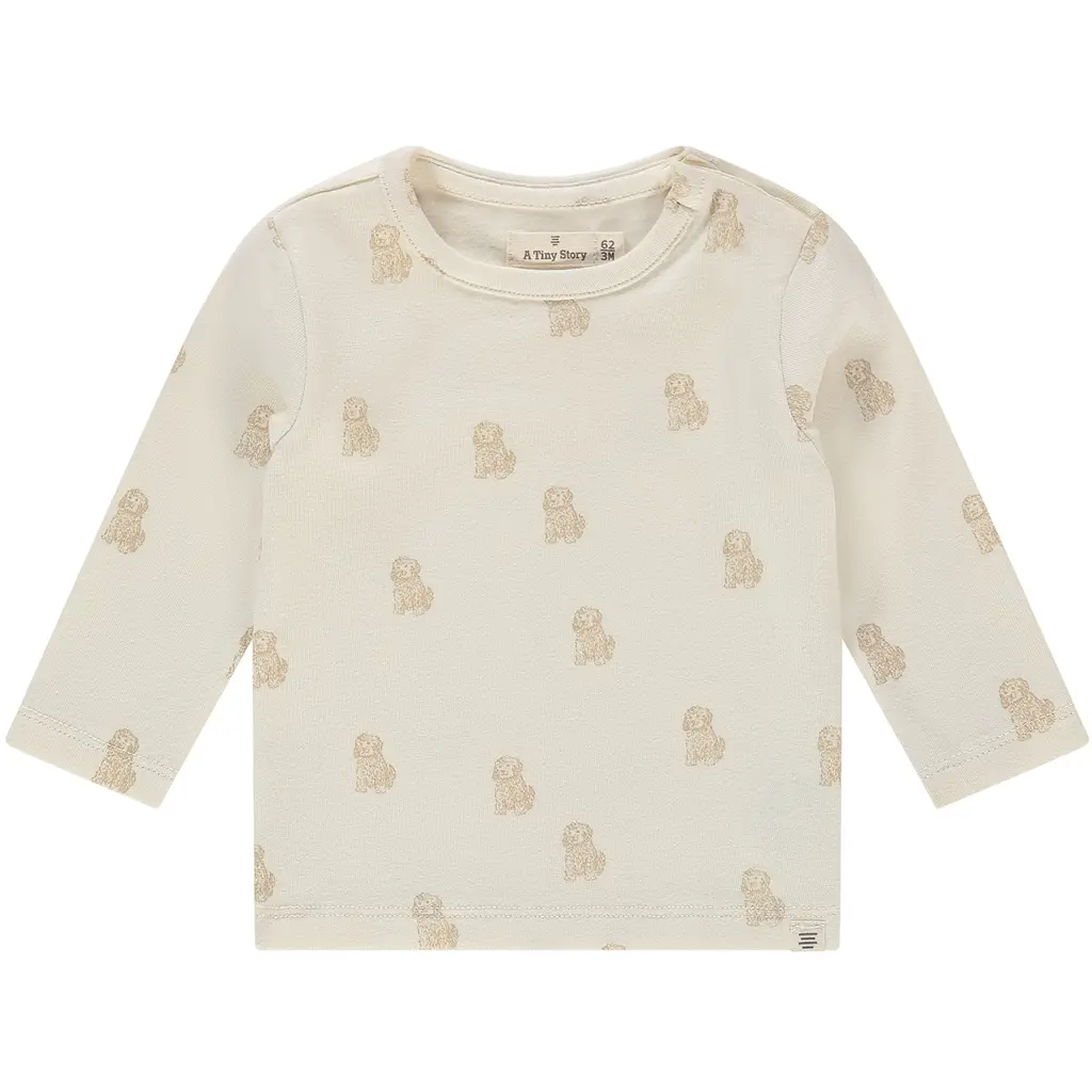 Longsleeve hondje (ecru)