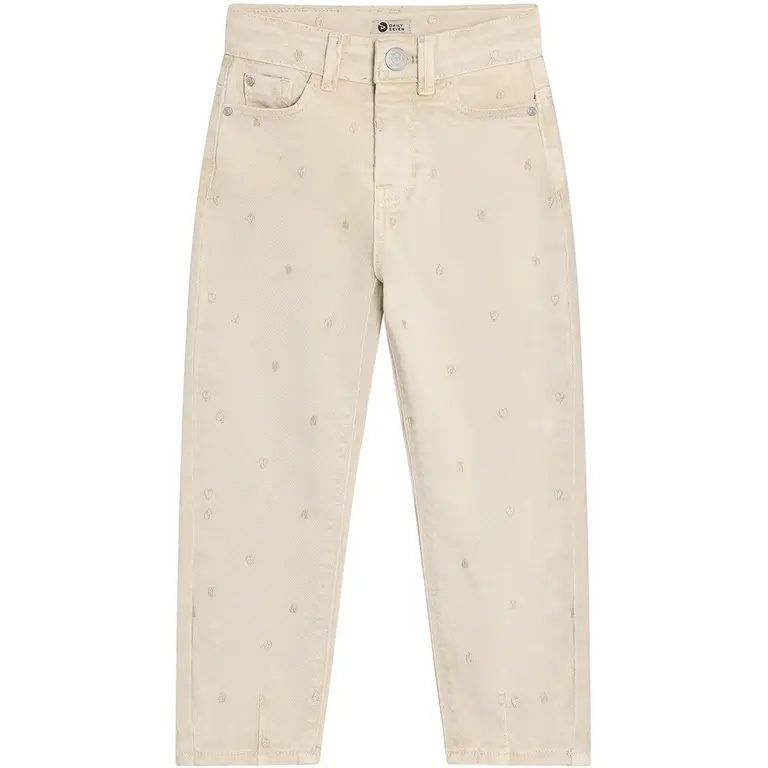 Broek mom fit washed (sandshell)