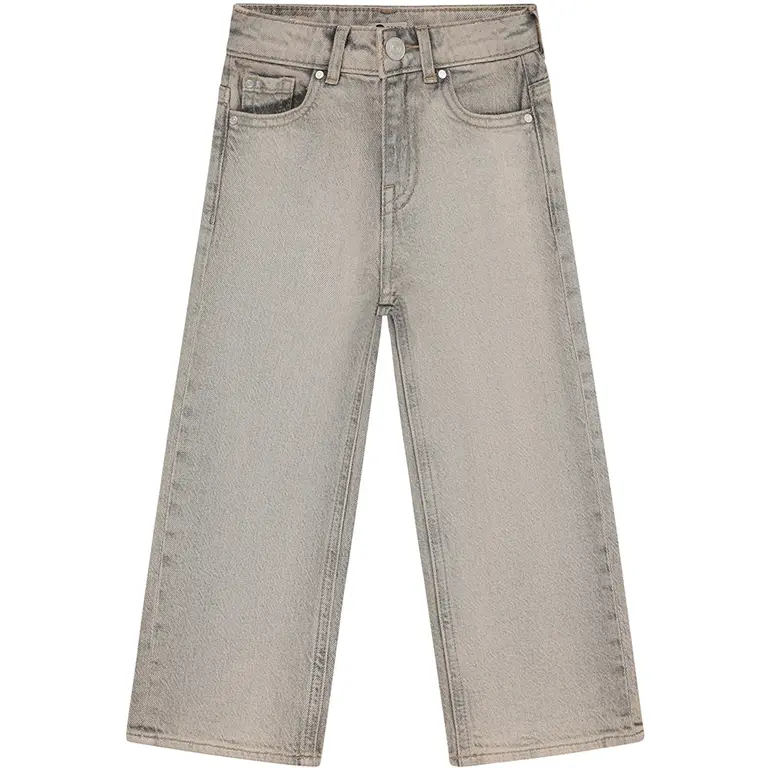 Spijkerbroek wide fit washed (used grey denim)