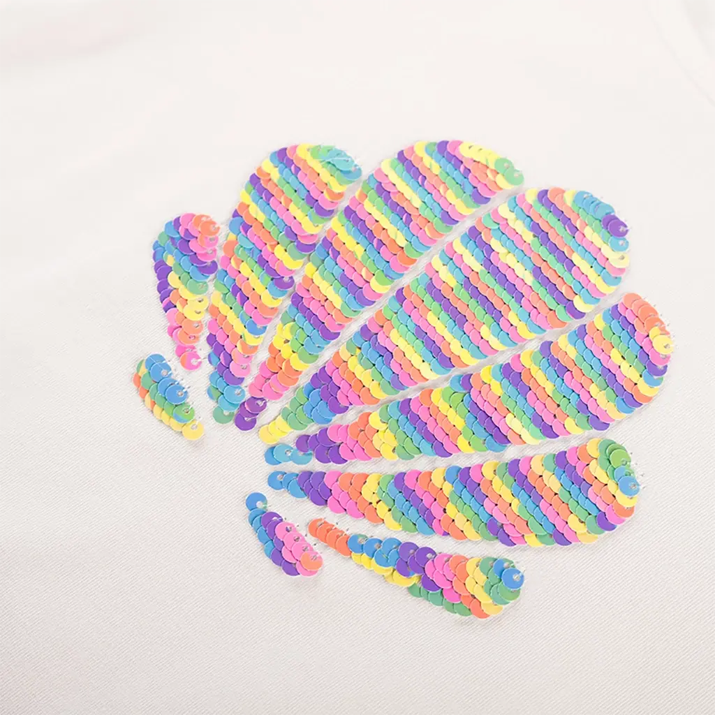 T-shirt Zora pailletten (ecru)