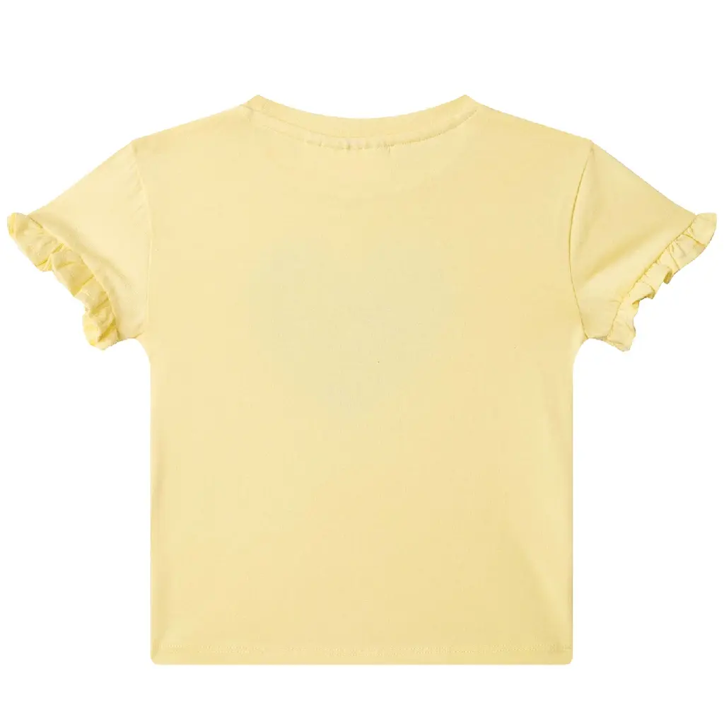 T-shirt Faro pailletten (light yellow)