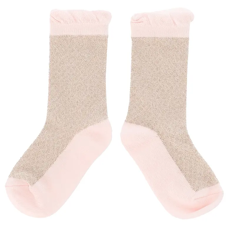 Sokjes Rhondy glitter (gold/pink)