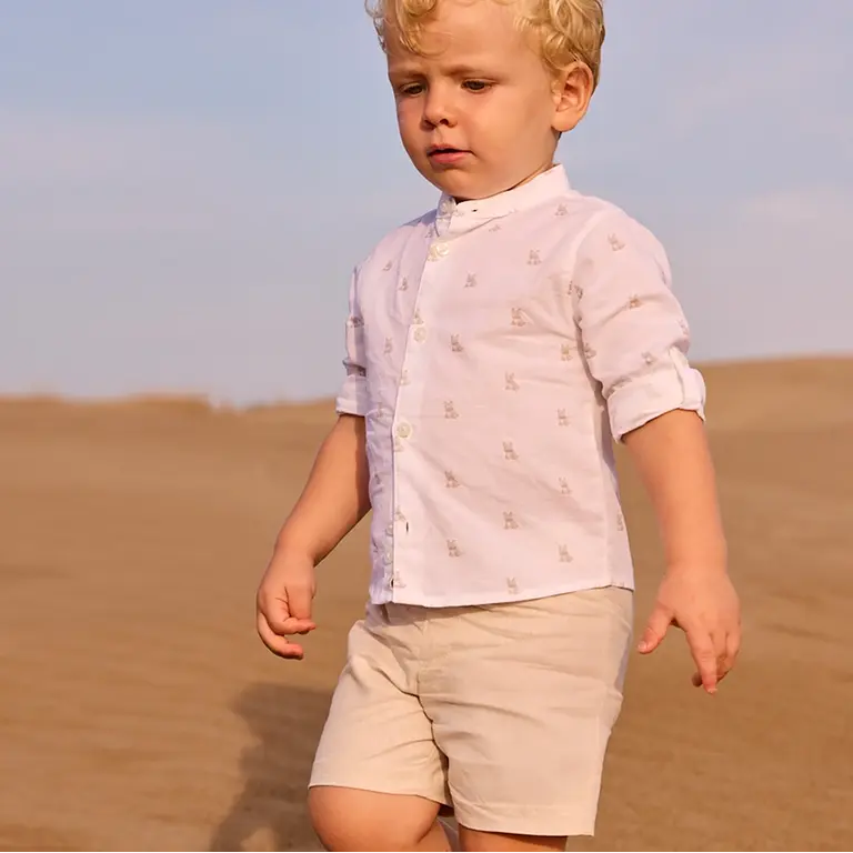 Kort broekje linnen (oat mixed)