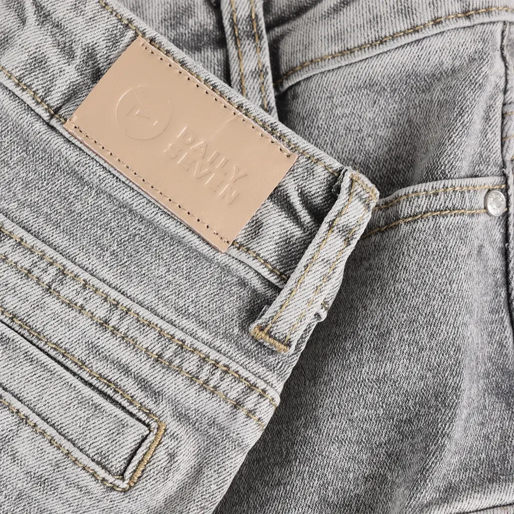 Korte spijkerbroek cargo (grey denim)