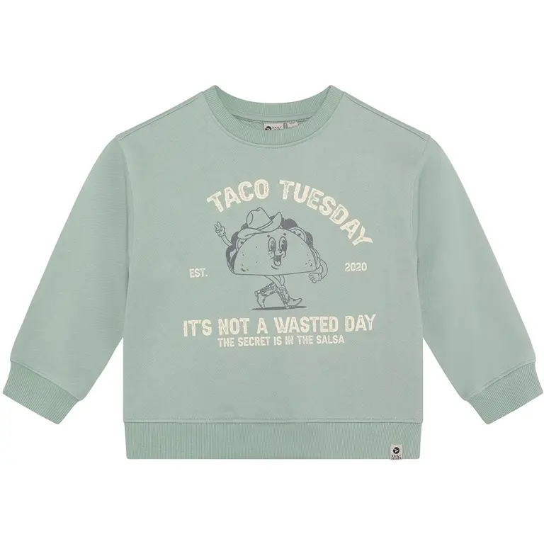 Trui oversized Backprint (green milieu)