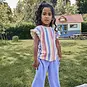 Daily7 T-shirt stripe (heather rose)