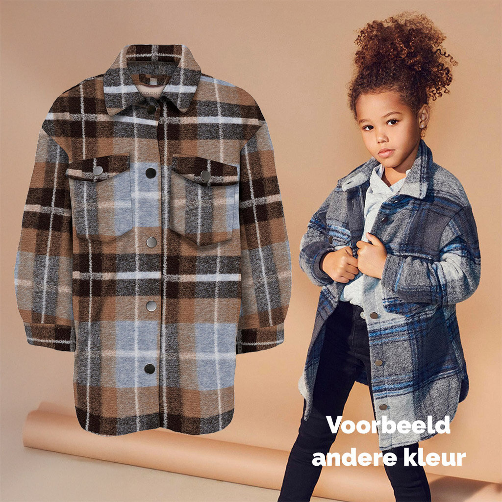 Shacket Andrea (tobacco brown/dusty blue)
