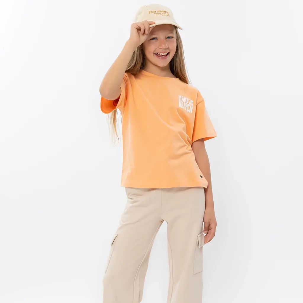 T-shirt backprint loose fit (faded orange)