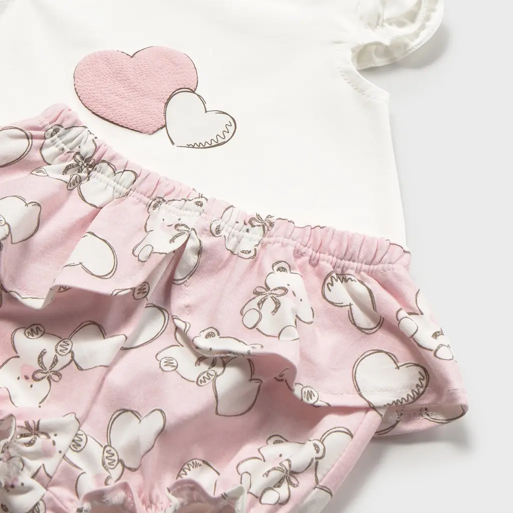 Twee setjes, vierdelig (baby rose)