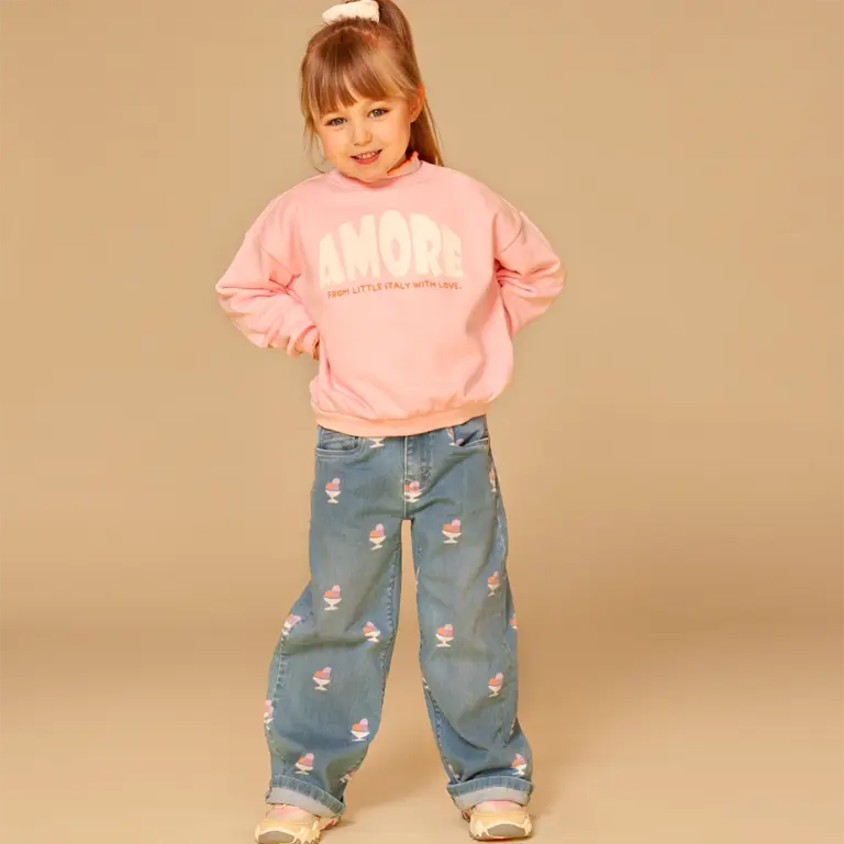 Spijkerbroek wide fit (medium blue)