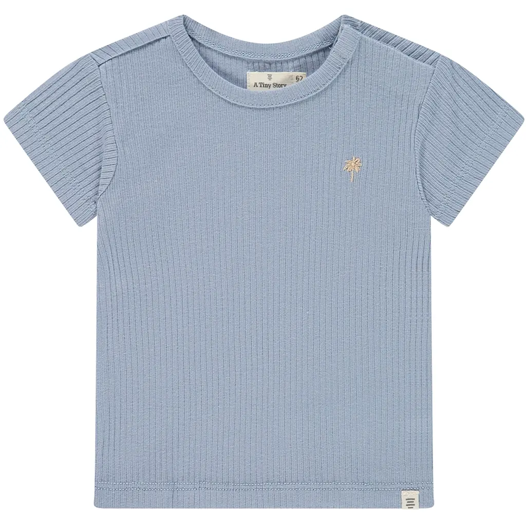 T-shirtje rib (light blue)