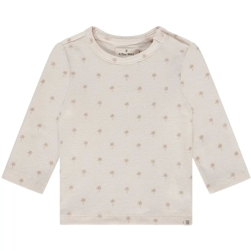Longsleeve palmen (ecru)