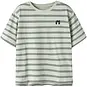 Name It T-shirt streep Voby (pale aqua garden topiary)