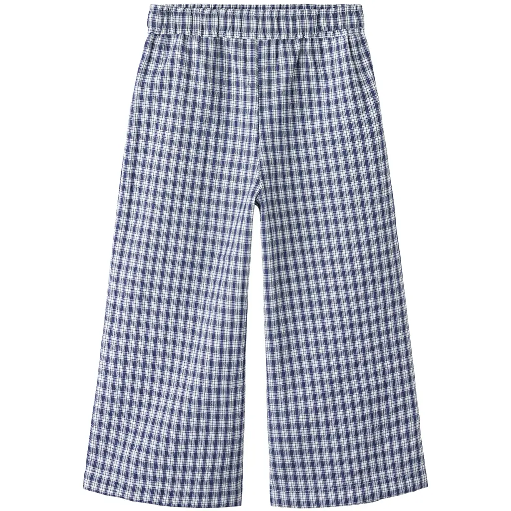 Broek ruit WIDE LEG Fenja (cloud dancer)