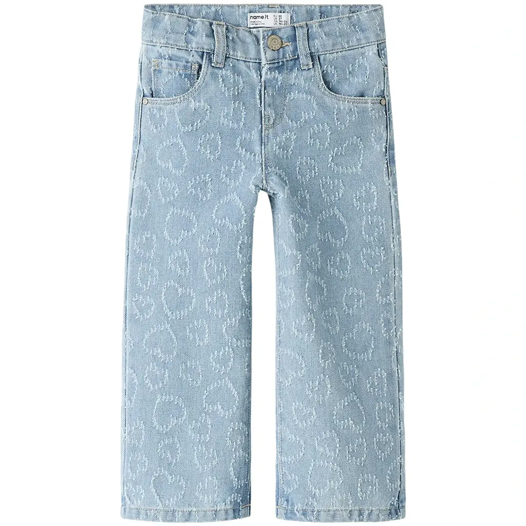 Jeans WIDE LEG harten Rose (light blue denim)