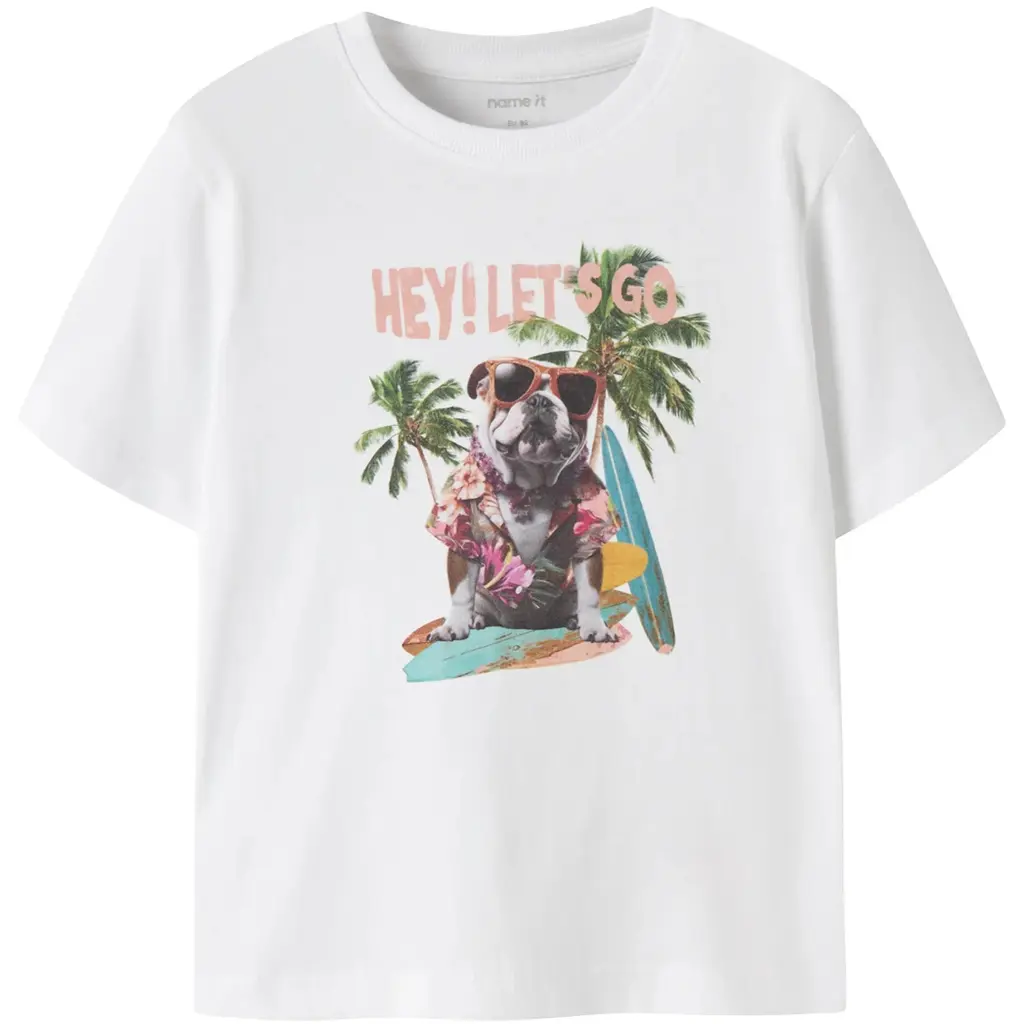 T-shirt Voto (bright white surf dog)