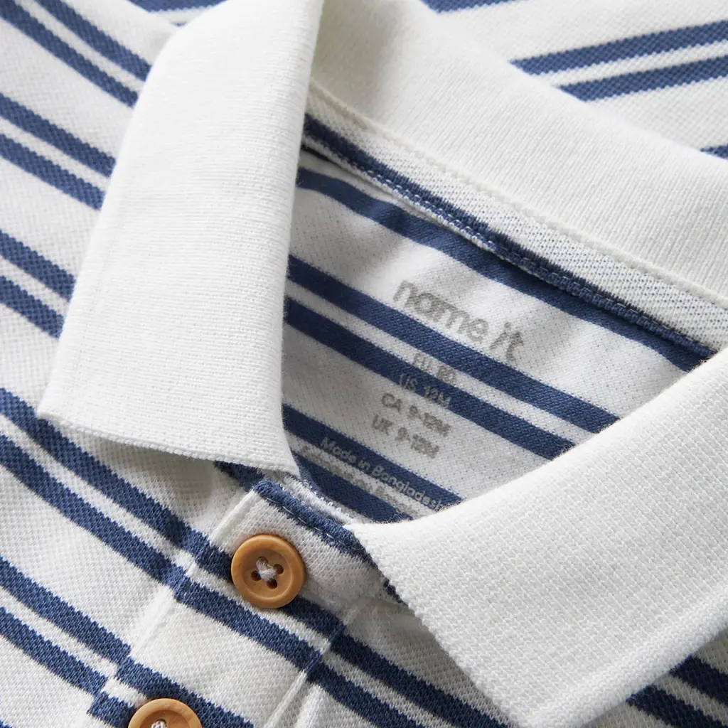 Polo shirtje Jarl (cloud dancer striped)