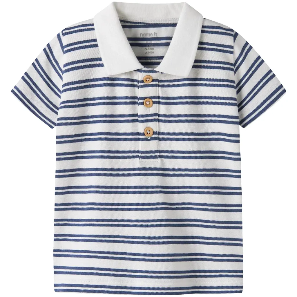 Polo shirtje Jarl (cloud dancer striped)