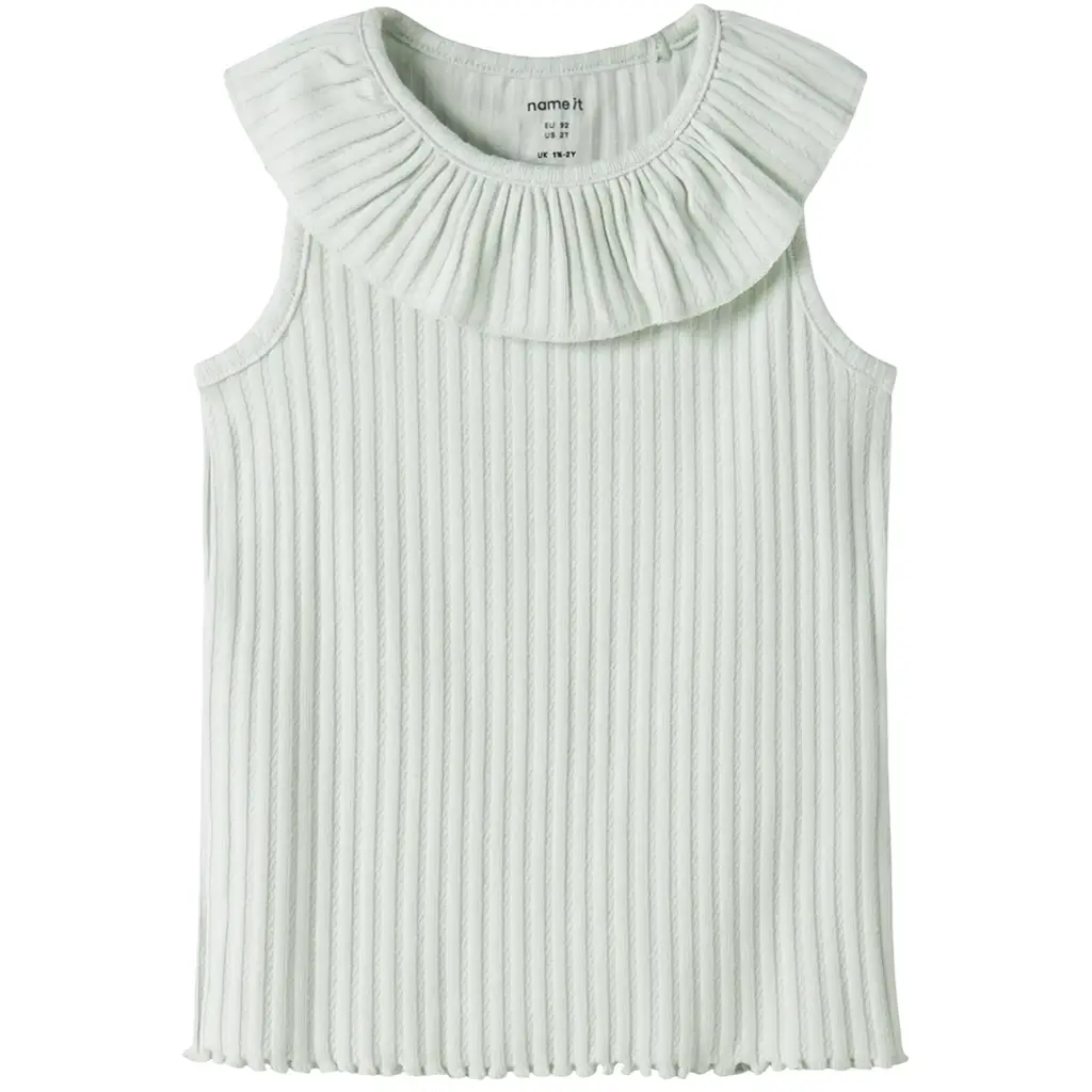 Topje rib SLIM FIT Jessia (pale aqua)