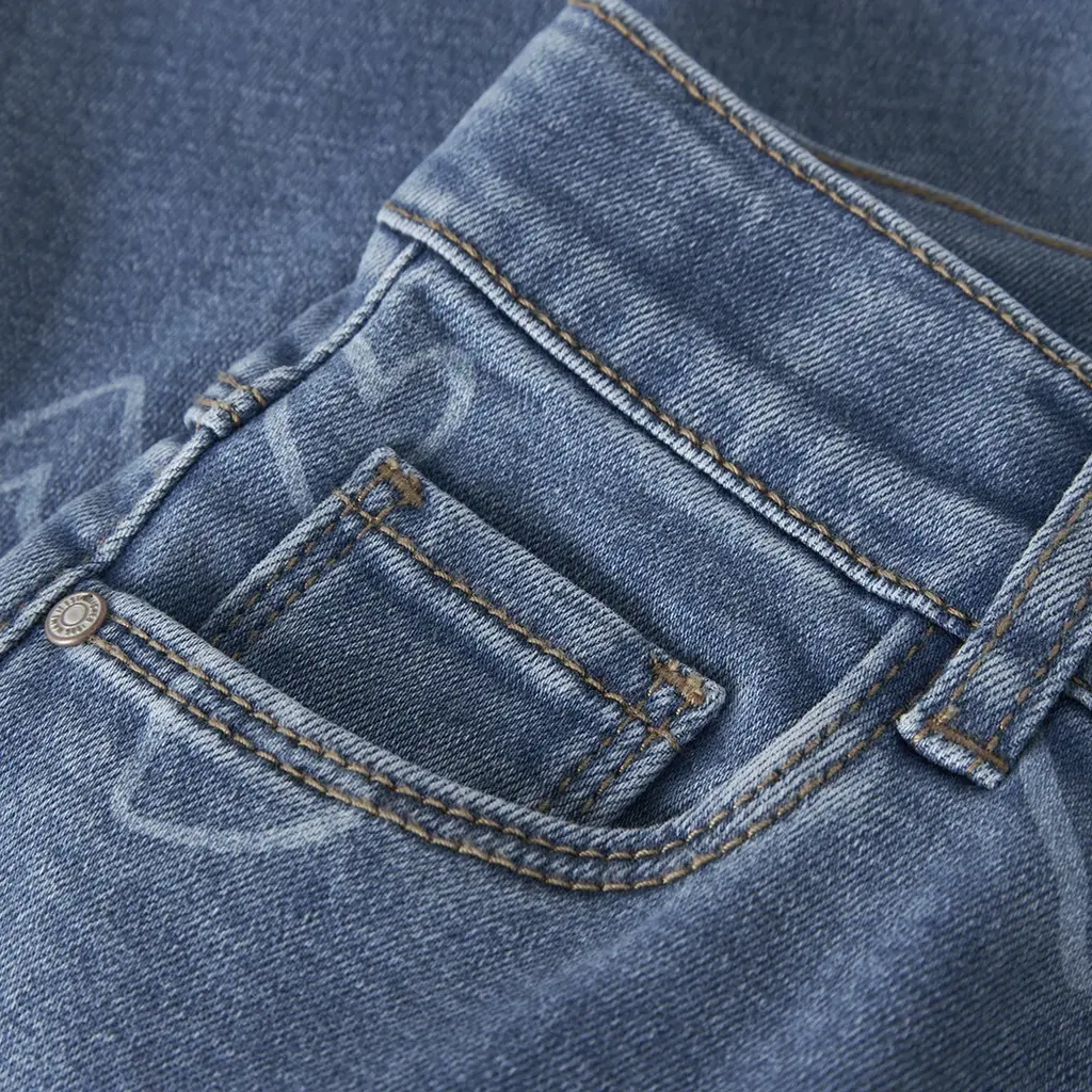 Jeans WIDE FIT Rose (medium blue denim, hearts)
