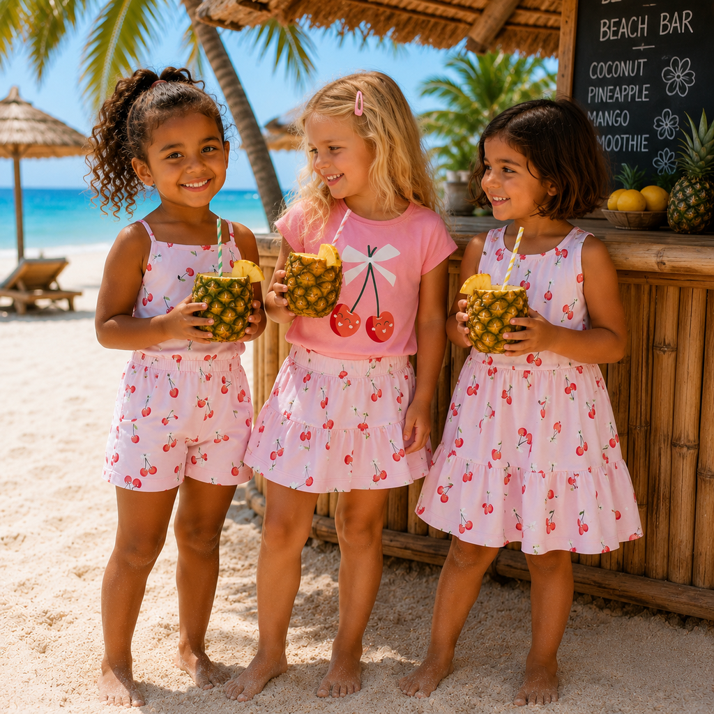 T-shirt REGULAR FIT Vigea (pink drink happy cherries)