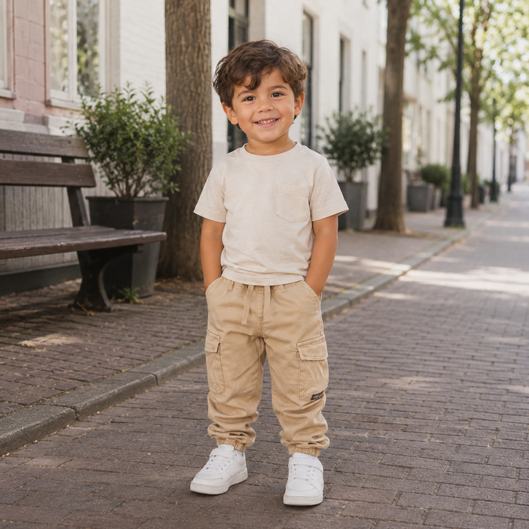 Broek BAGGY cargo twill Ben (incense)