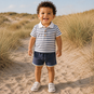 Name It Polo shirtje Jarl (cloud dancer striped)