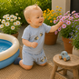 Name It T-shirt Vacion (blue fog bee)