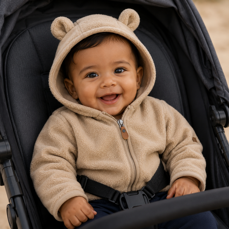 Baby zomerjasje fleece Meeko (silver mink)