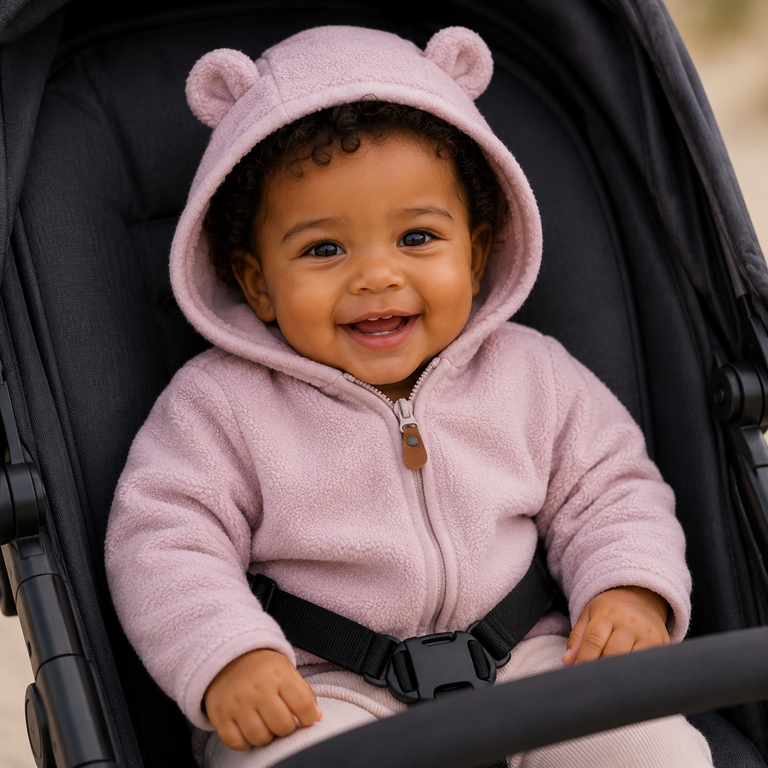 Baby zomer jasje fleece Meeko (keepsake lilac)
