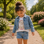 Name It Kort spijkerbroekje MOM FIT anglaise Rose (light blue denim)