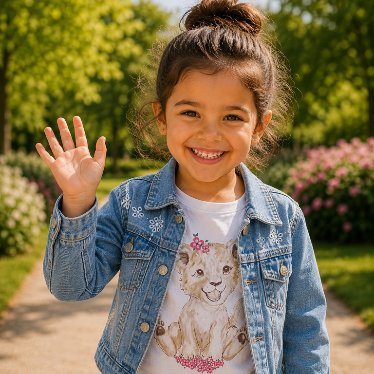 OP=OP! Spijkerjasje anglaise Harper (light blue denim)