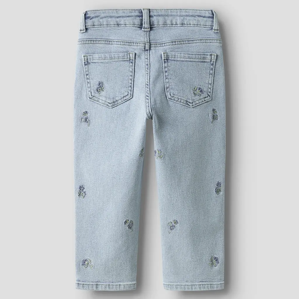Jeans MOM FIT Bella (light blue flowers)