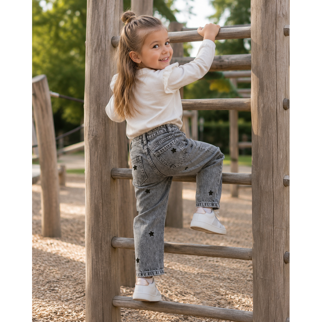 Jeans MOM FIT stars Bella (medium grey denim)