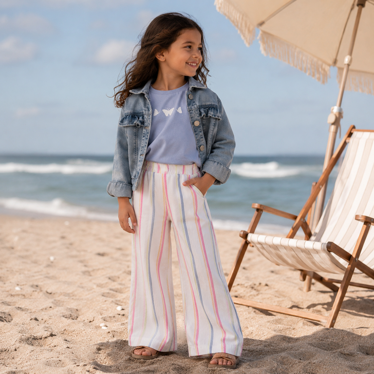 Broek WIDE LEG Fimy (strawberry moon)