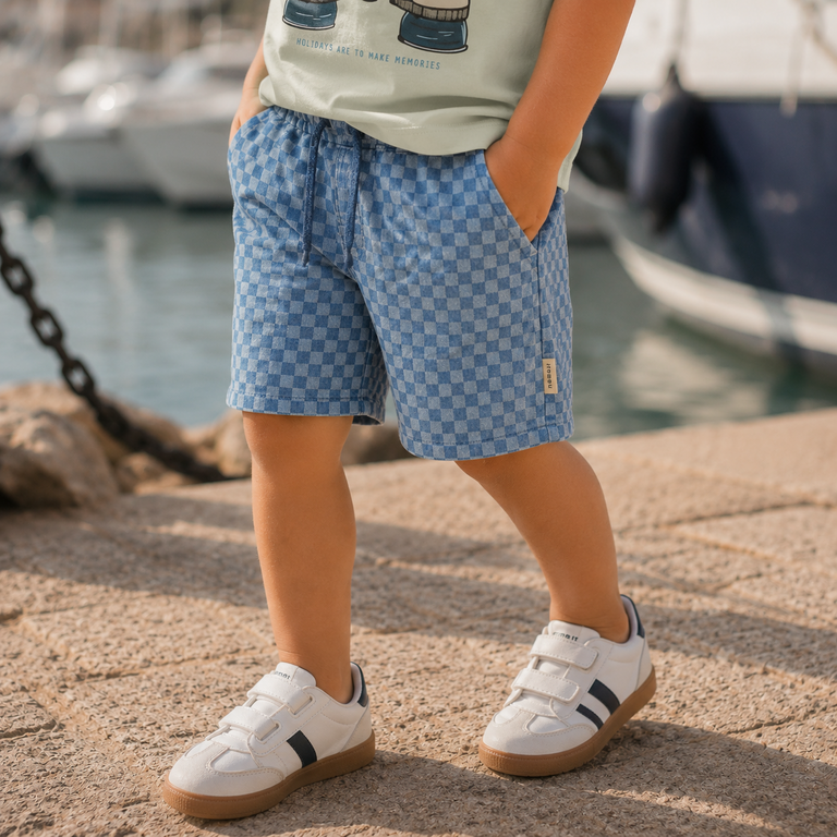 OP=OP! Korte jog jeans  JOGGER Ben (medium blue denim blocks)
