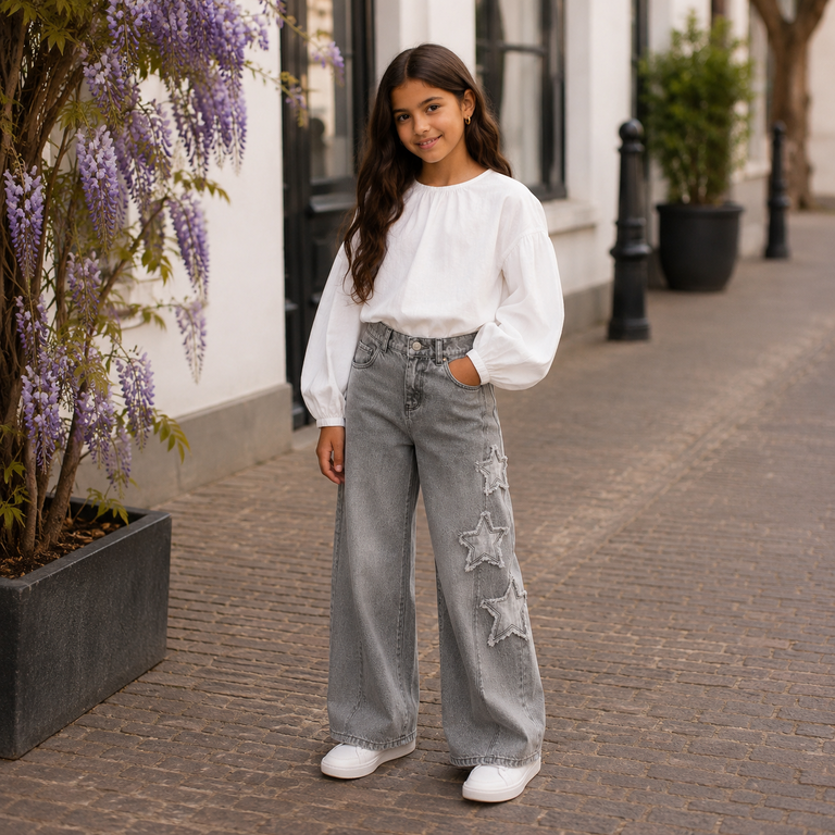 Jeans SKATER Bella (light grey denim)