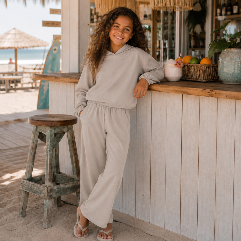 Dun gebreide broek WIDE FIT Kathlon (peyote)