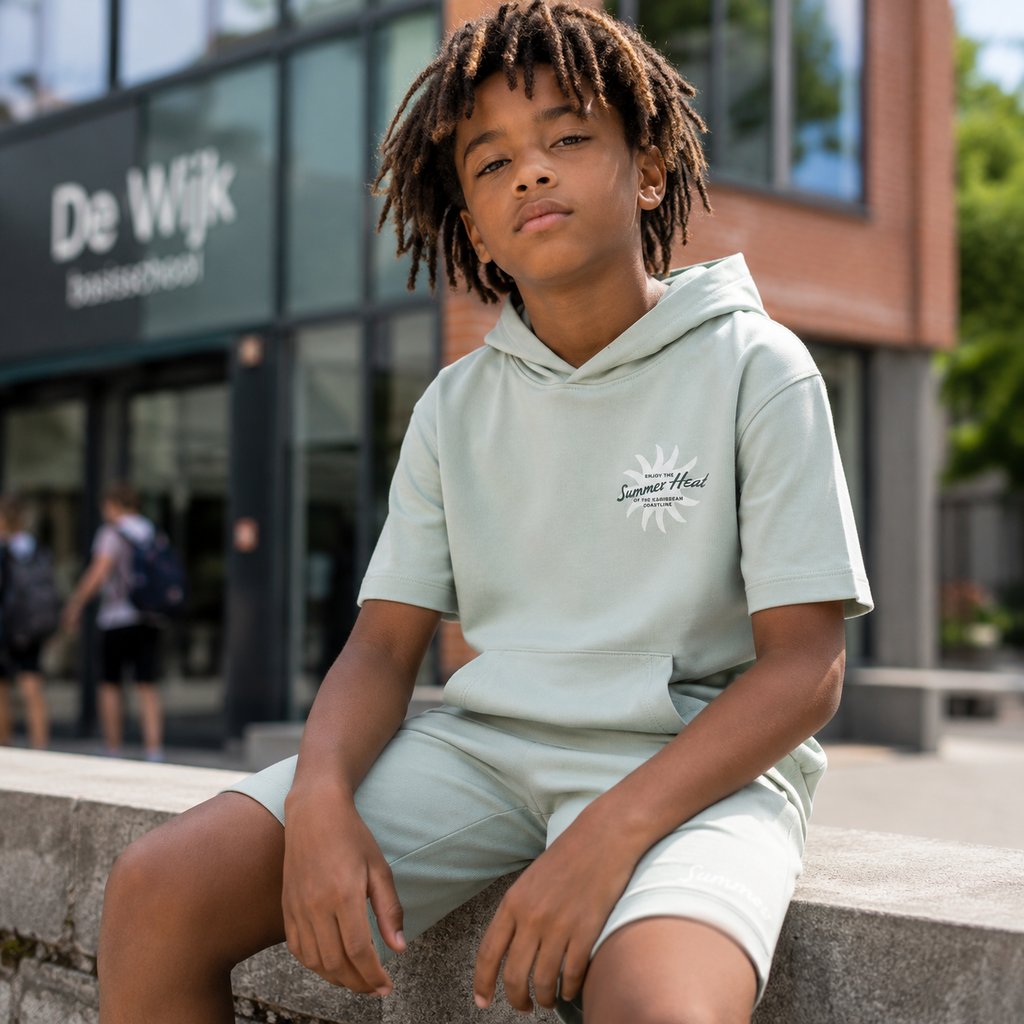 Korte broek sweat Huko (pale aqua)