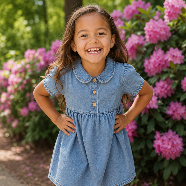 Spijkerjurkje Poppy (medium blue denim)