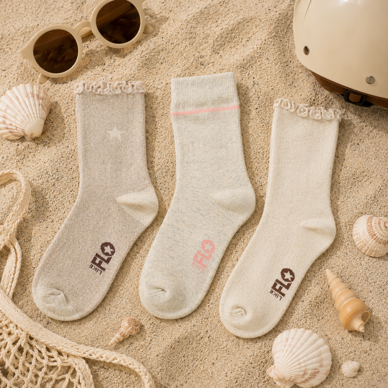 3 paar sokken Nannie glitter (kit)