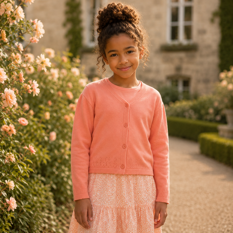 Gebreid vestje Derby (peach)