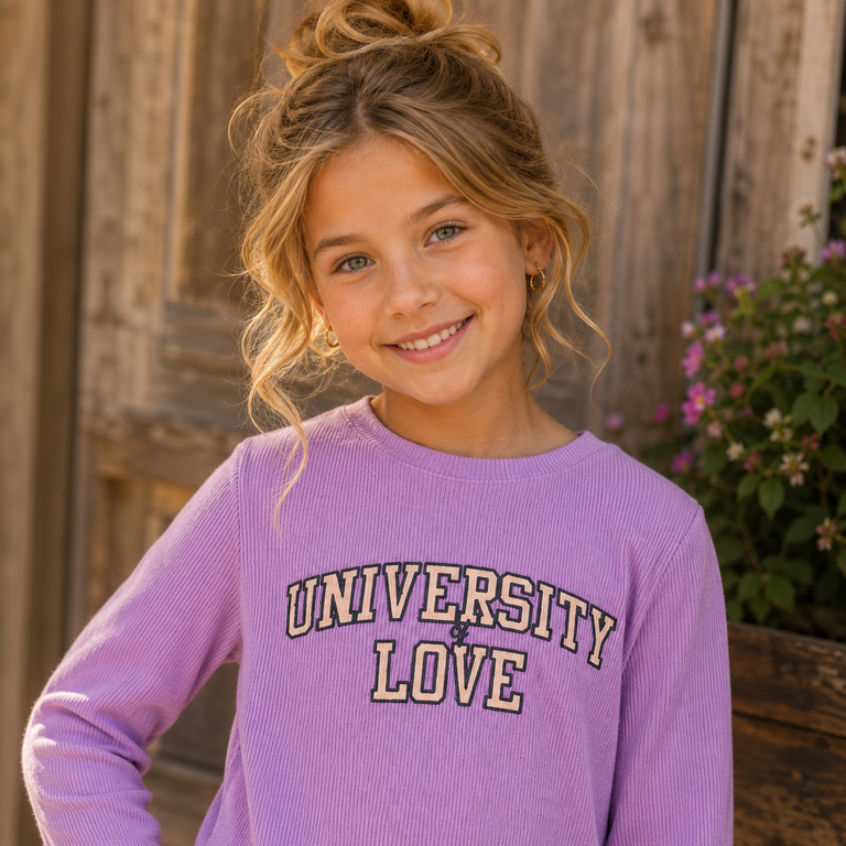 Longsleeve ajour rib (lilac)