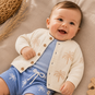 A Tiny Story T-shirtje rib (light blue)