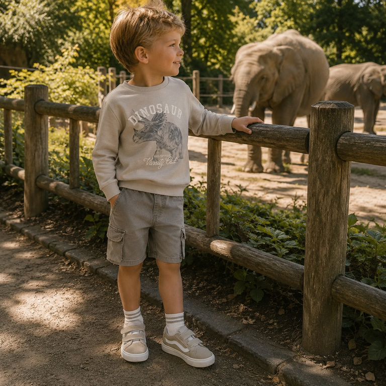 Korte broek cargo BAGGY Ben (chinchilla)