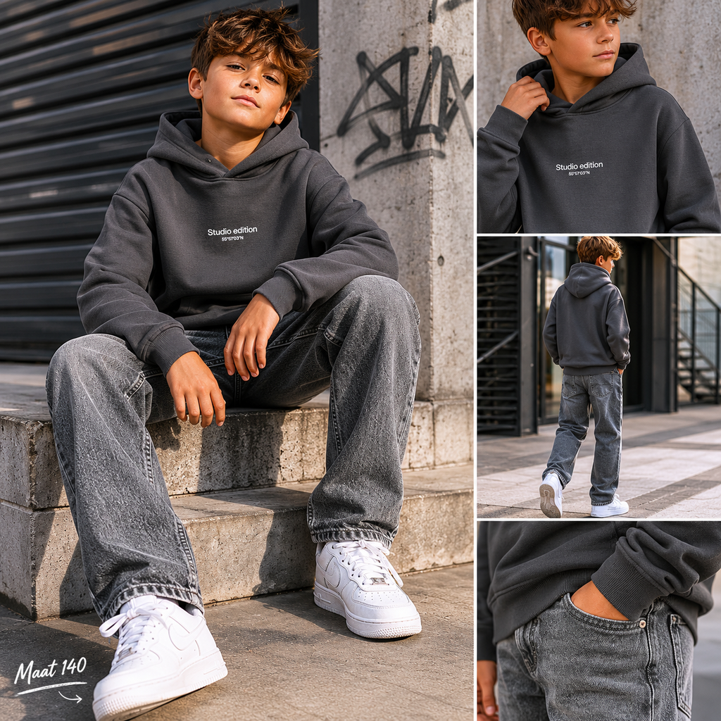 Trui sweat hoodie Brody (lava smoke)